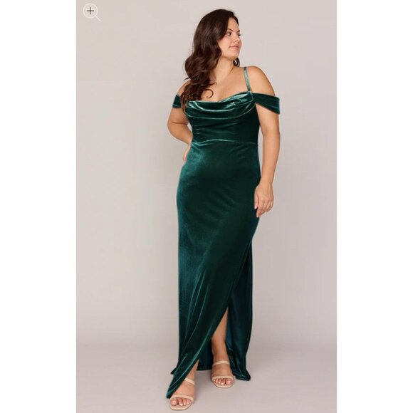 Revelry Sienna Velour Maxi Dress Women Plus Size 20 Emerald Green Festive - Picture 1 of 10